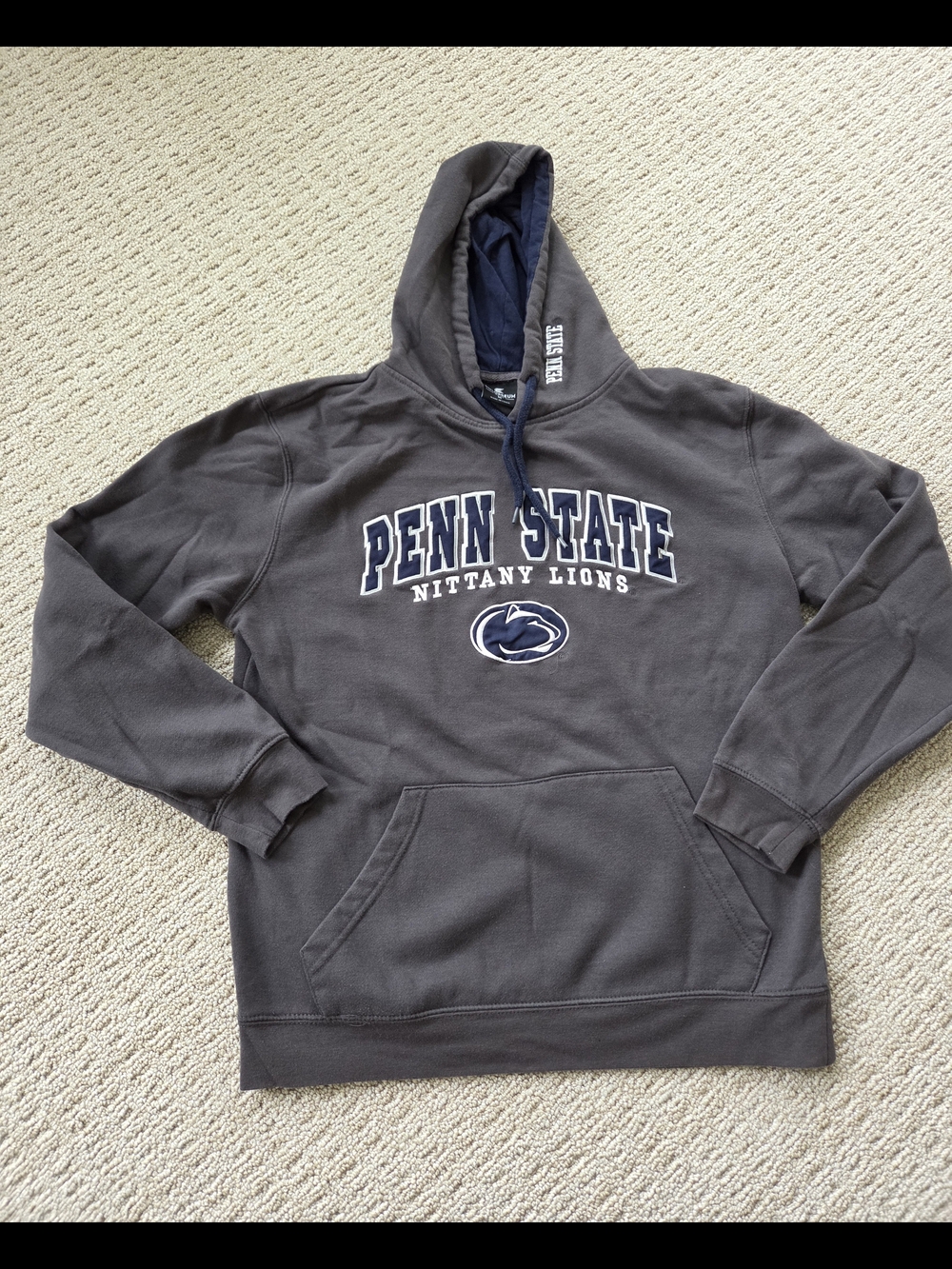 Nittany Lions Men's Hooded Sweatshirt - Charcoal